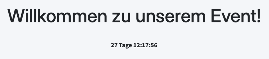 Bild eines Countdowns