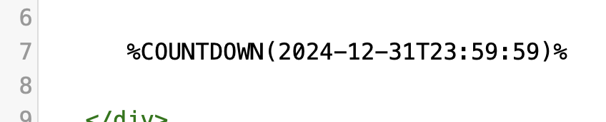 Platzhalter %COUNTDOWN(2024-12-31T23:59:59)%